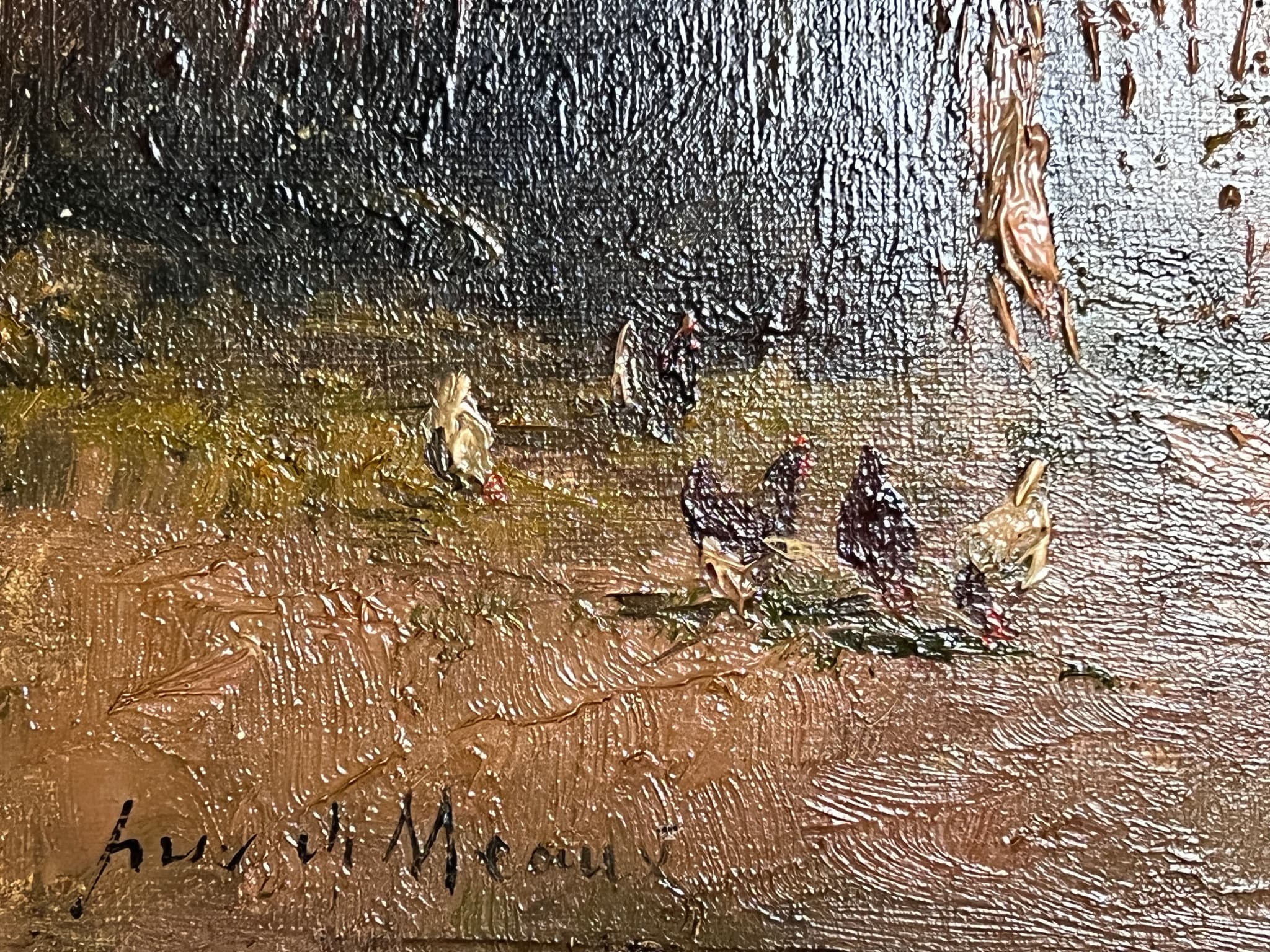 Painting by LINSYER Th (XIX-XX) Meaux Cityview Landscape with Castle image 2