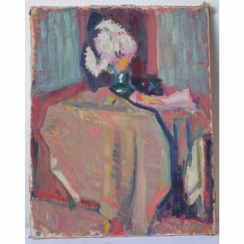 Philippe ZYSSET (1889-1974) Still Life, Flowers Painting image 3