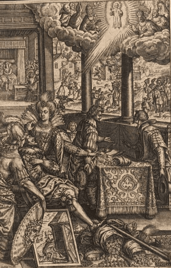 Antique Etching Léonard GAULTIER (1561-1630) History, Royalty, War, Religion image 1