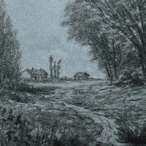 Antique Drawing Original 19th century Landscape by Johannès SON (1859-1942) image 4
