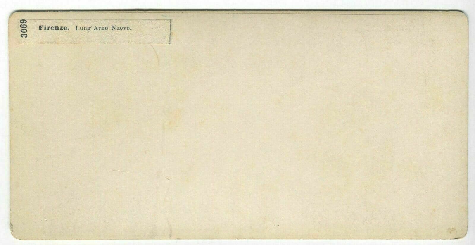 Vintage Stereoview Photo Giacomo BROGI - Florence. Lung' Arno Nuovo c. 1870 image 6
