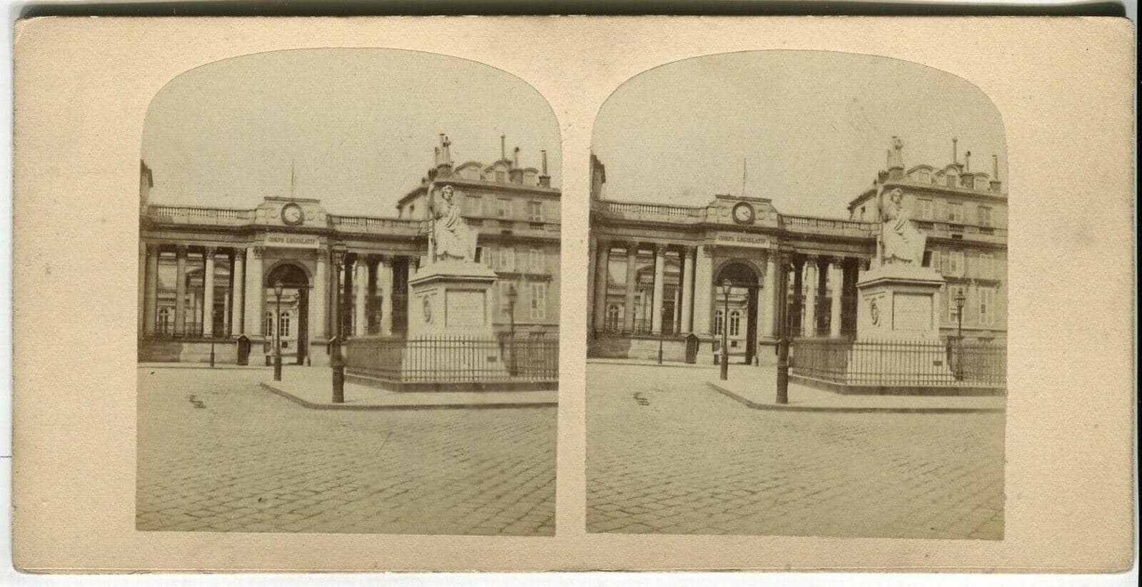 Vintage Stereoview - Legislature Paris - Lecocq-Frêné - Albumen c 1860 image 1