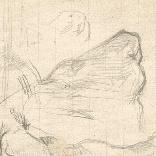 Vintage Pencil Drawing Original Profil, Head of a Pig, Animals image 4
