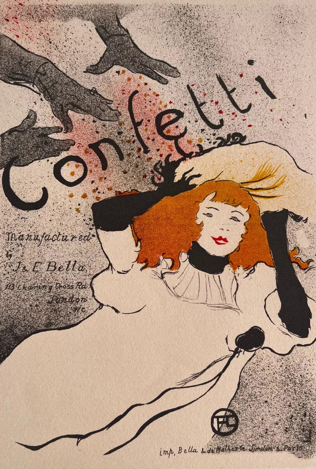 Vintage Mourlot Print Confetti by Toulouse-Lautrec / Andre Sauret 1950 image 7