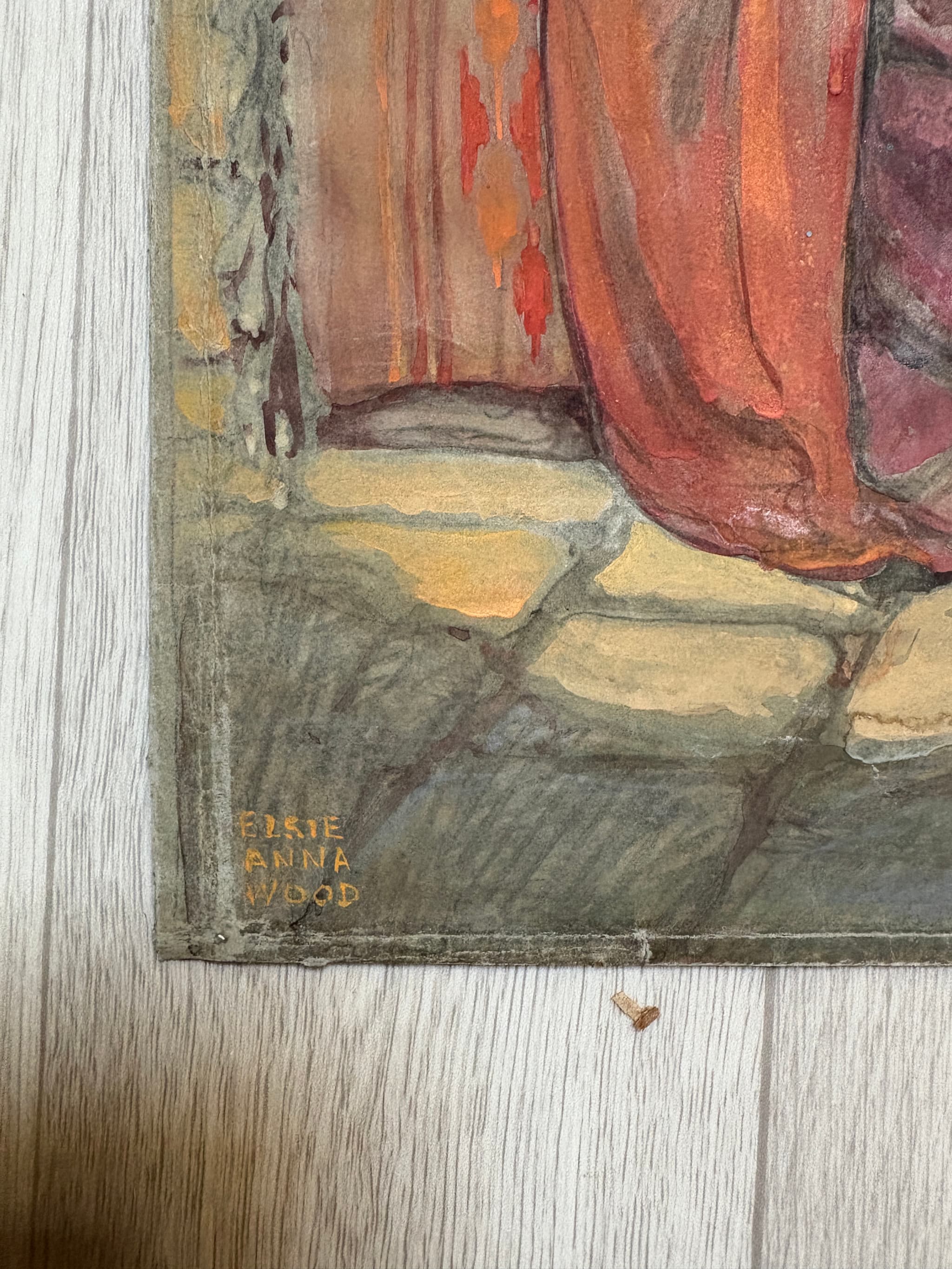 Elsie Anna WOOD (1887-?) Painting Religious Christ, Jericho image 2