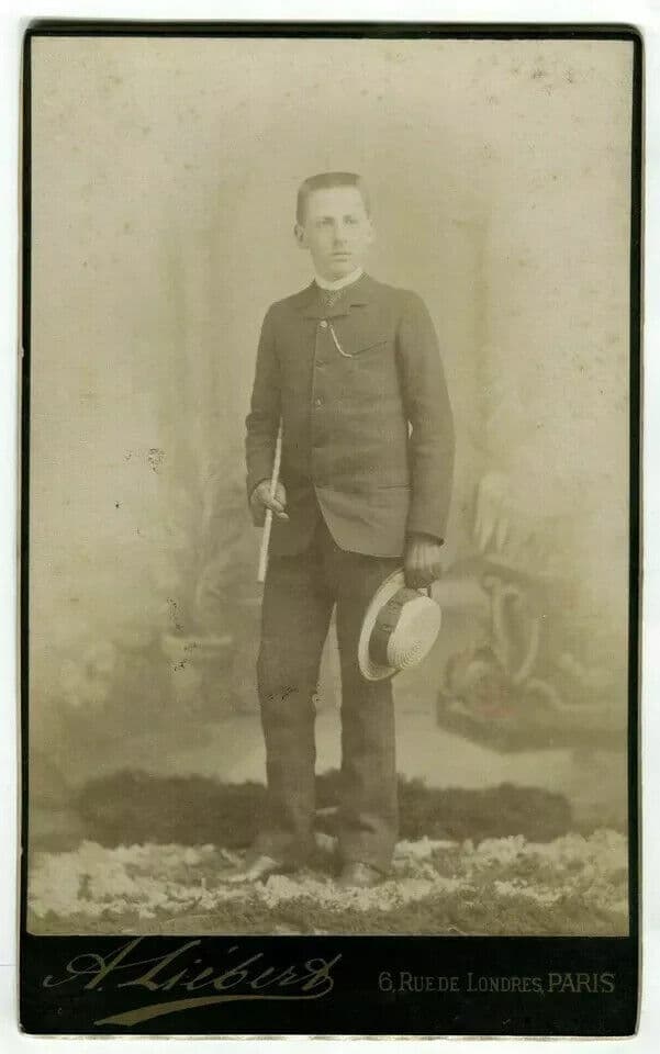 Cabinet Card Vintage Photographs A.LIEBERT - Paul de Bonrepos c. 1870 image 5