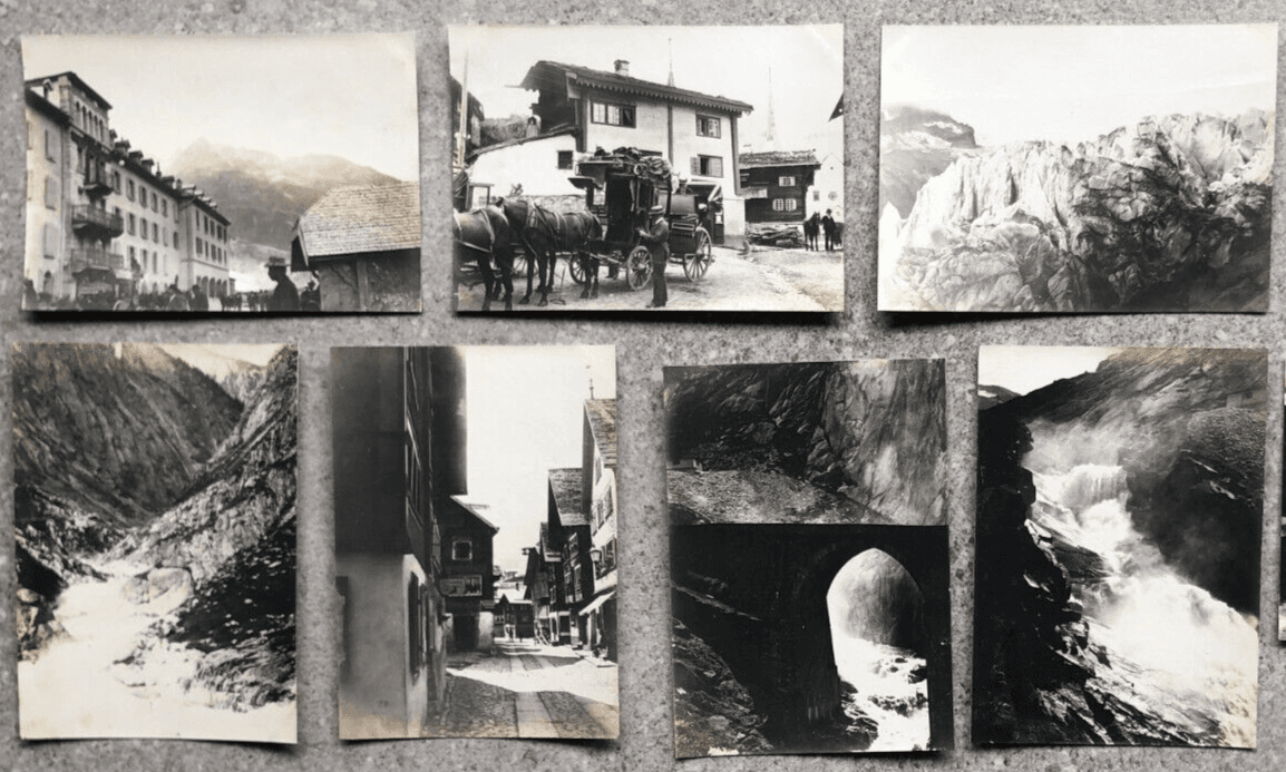 Vintage Photographs Lot x11 Mountain Landscape and People 1902
