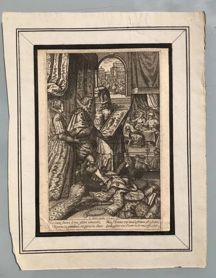Antique Etching Léonard GAULTIER (1561-1630) History, Royalty, War, Religion image 4