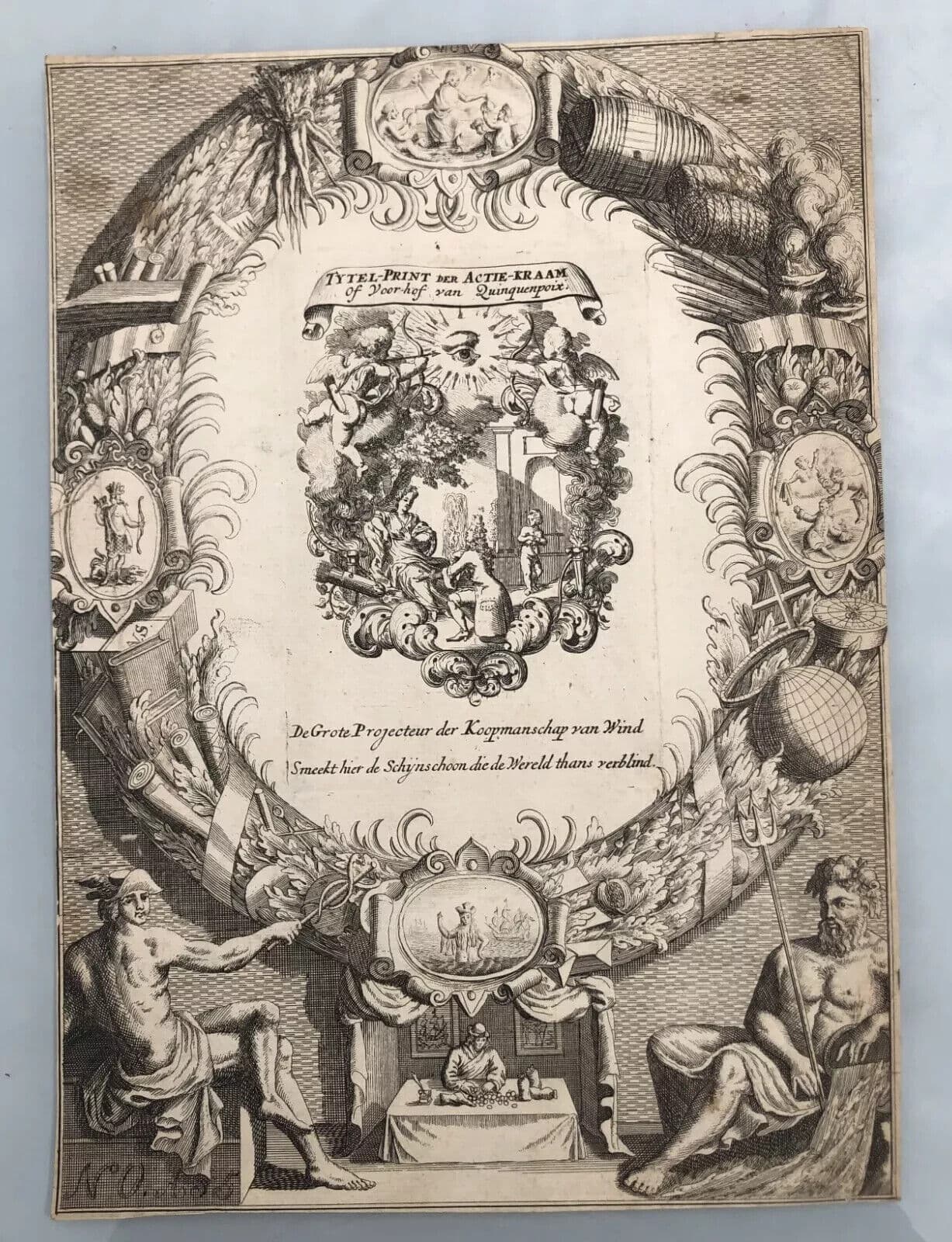 Antique Original Etching Pieter VAN DEN BERGE (1659-1737) image 8