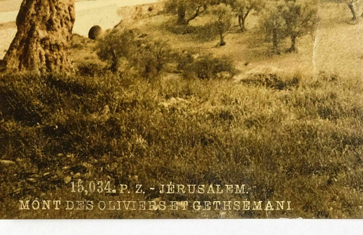 Photographs PZ PHOTOCHROME Jerusalem Mount of Olives c.1899 image 2
