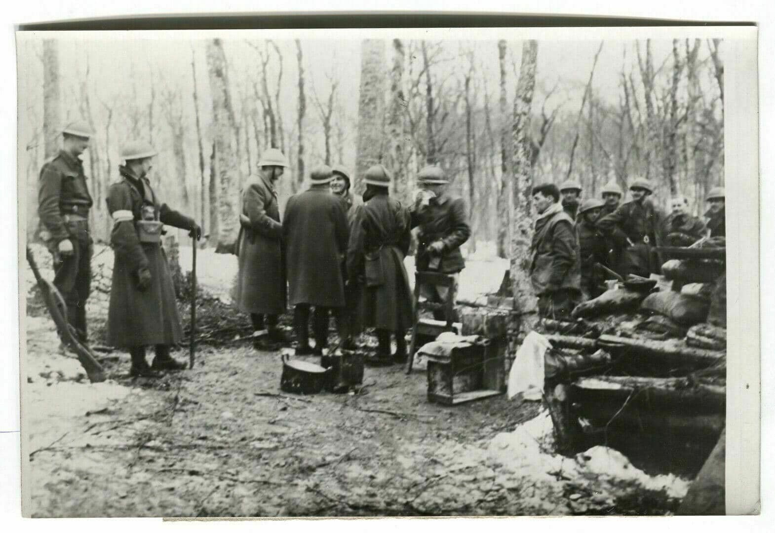 Vintage Photograph France Presse Zone French and English Armies WWII 17.02.1940 image 2