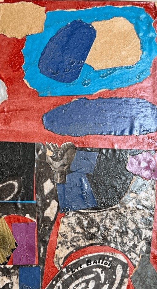 Antique Painting Original Abstract signed image 3