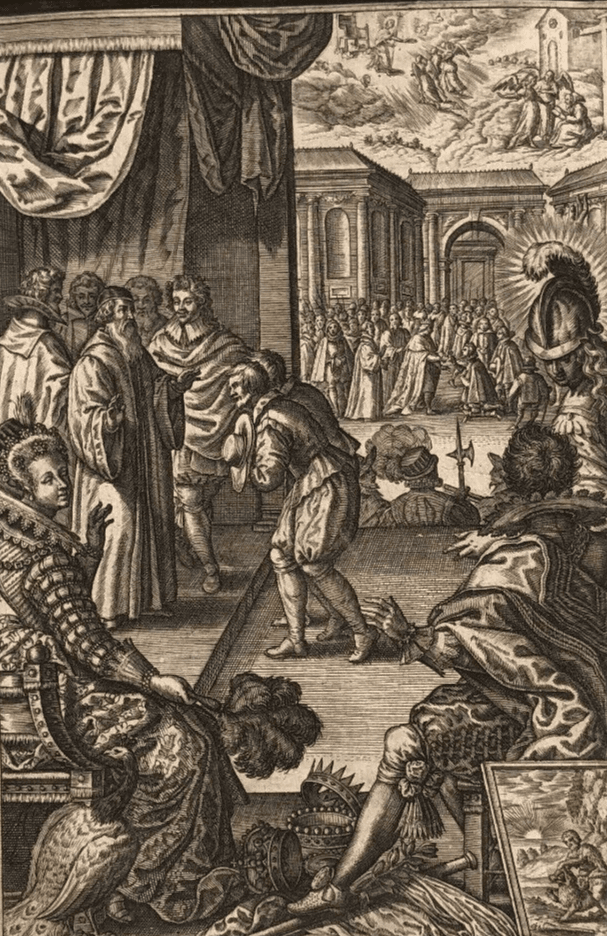 Antique Etching Léonard GAULTIER (1561-1630) History, Royalty, War, Religion