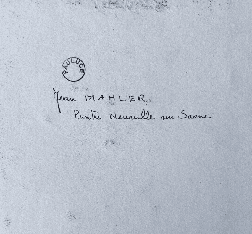 Antique Original Drawing Jean MAHLER Abstraction, Flowers, Bouquet image 5