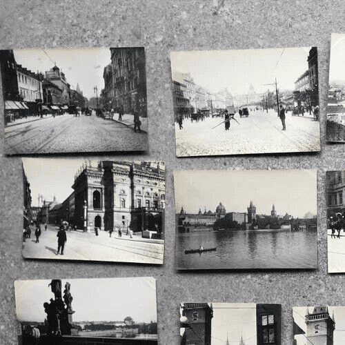 Vintage Photographs Lot x14  Cityviews, Prague Landscapes 1902 image 8