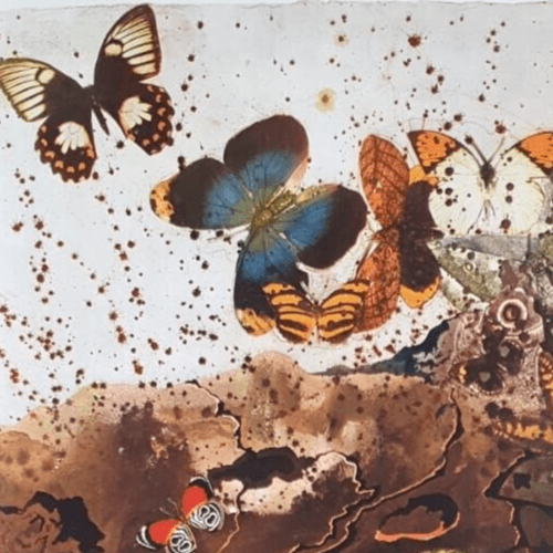 Vintage Original Poster Salvador DALI Auvergne, Butterflies, Abstraction 1969 image 2