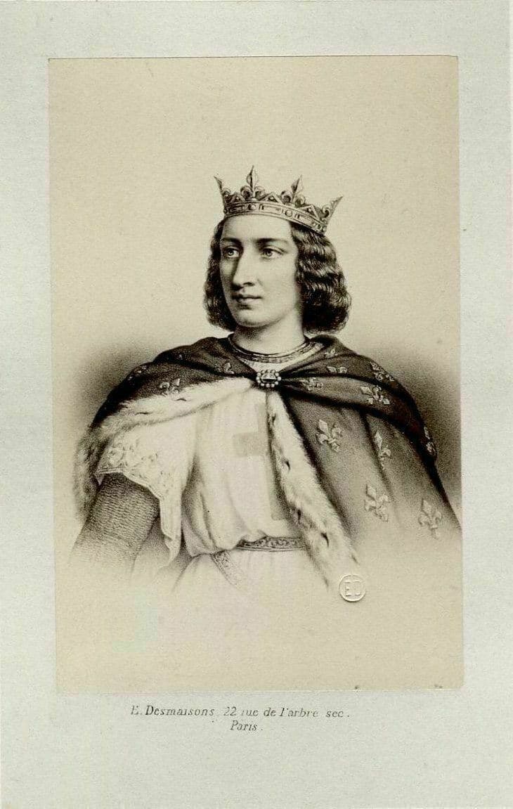 CDV Vintage E. Desmaisons - Louis IX, Albumen after Drawing c 1870