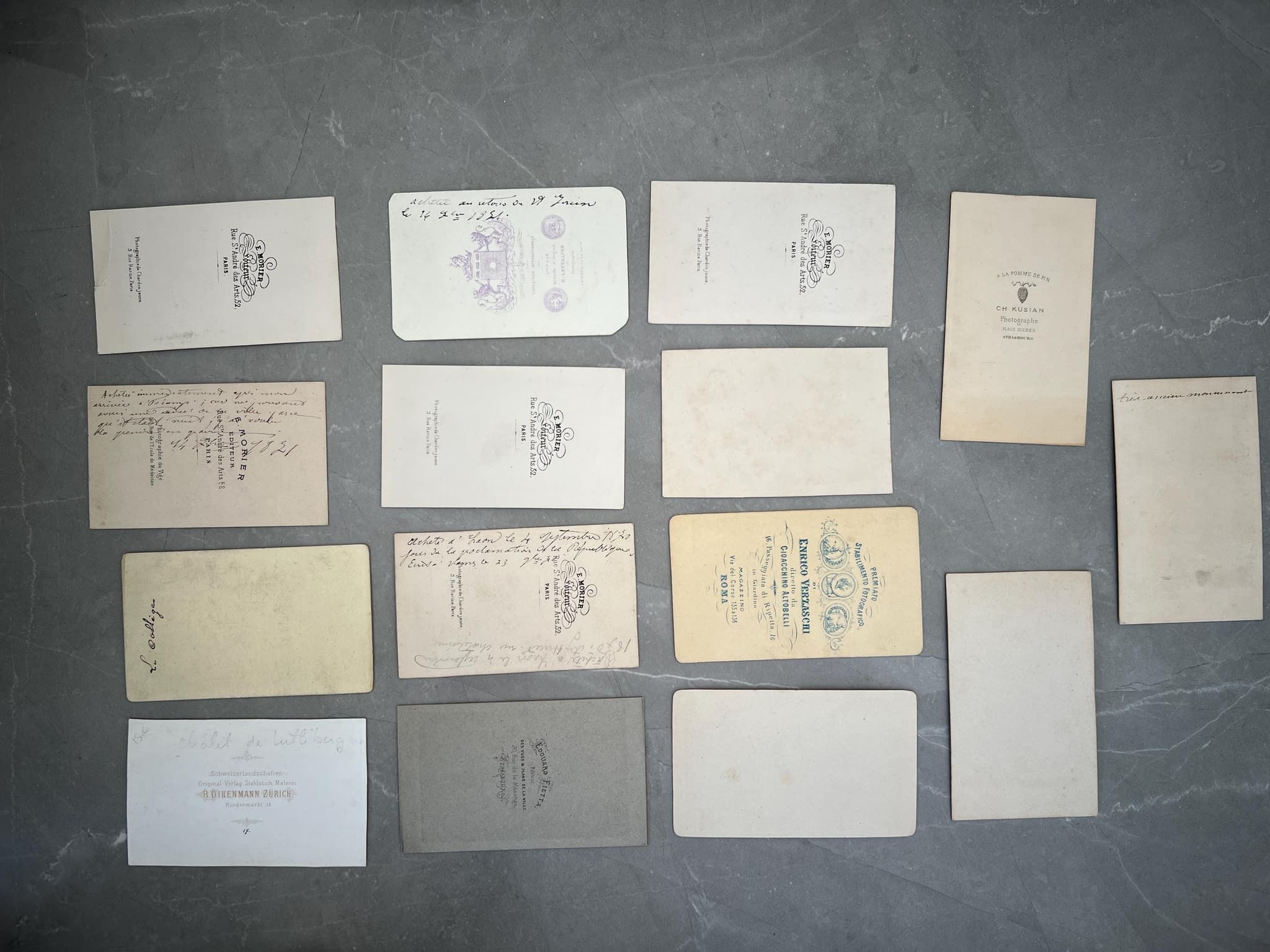 Antique Architectural Photo Cards Set - Historical Buildings, Landscapes, and image 2