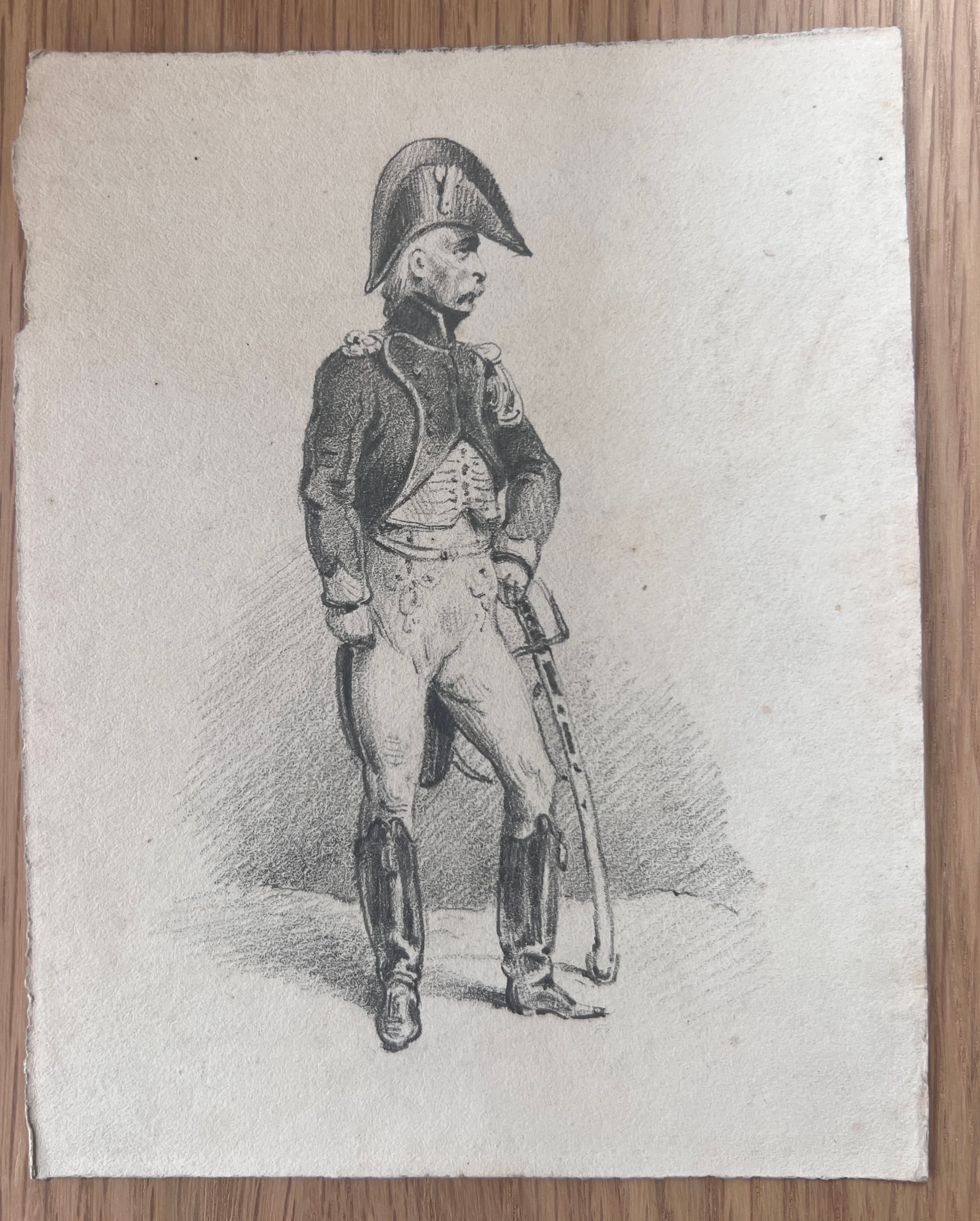 Military Man Portrait 19th century Drawing image 2