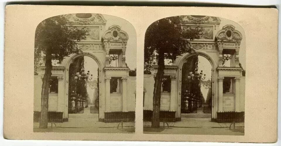 Vintage Photograph Stereoview Jardin Mabille, Paris - Lecocq-Frêné - Albumen image 6