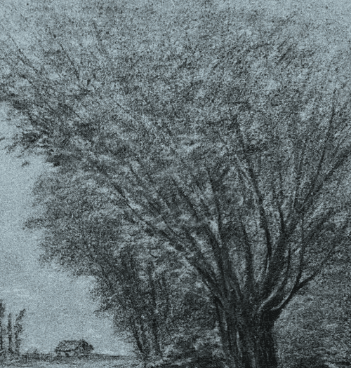 Antique Drawing Original 19th century Landscape by Johannès SON (1859-1942) image 5