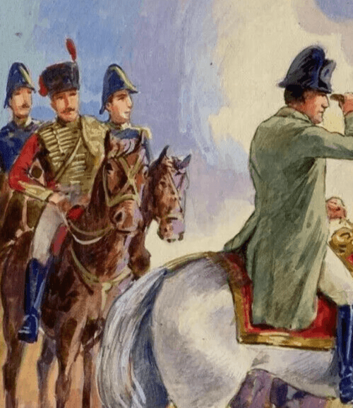 Vintage Military Drawing Original Napoleon, Bataile, Wagram, Illustration image 3