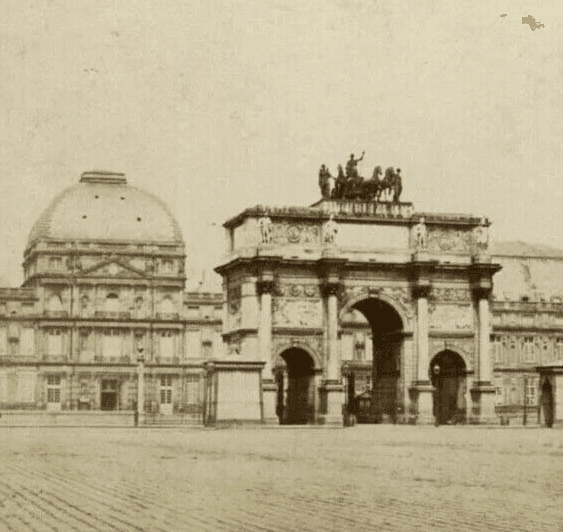 Vintage Stereoview - Arc de triomphe Carrousel, Paris - Albumen c. 1860 image 2