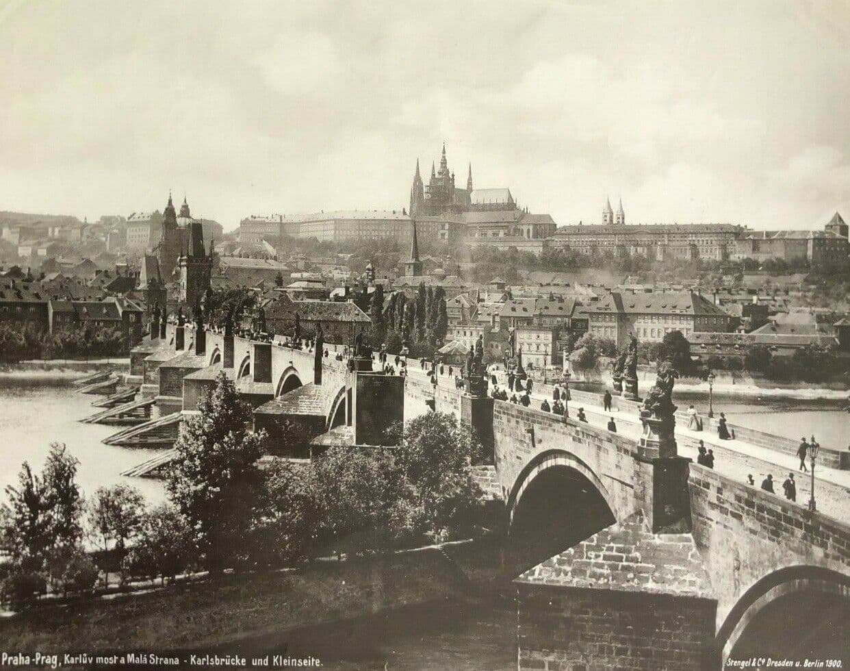 Vintage Photographs Landscape prag, Karlsbrucke und Kleinseite, Cityview image 1