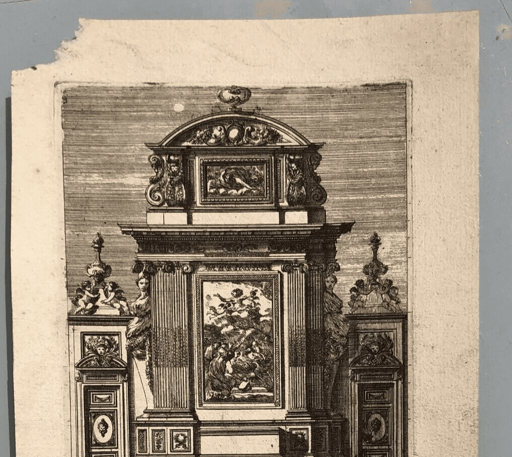 Vintage Etching Original Architecture Jean Baptiste LE BLOND (1679-1719) image 5