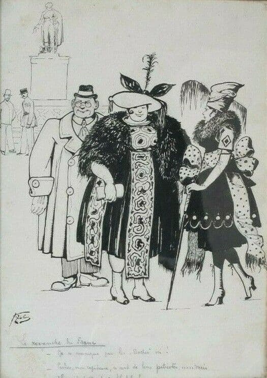 Henri ZISLIN (1875-1958) La Revenge du Franc Drawing image 1