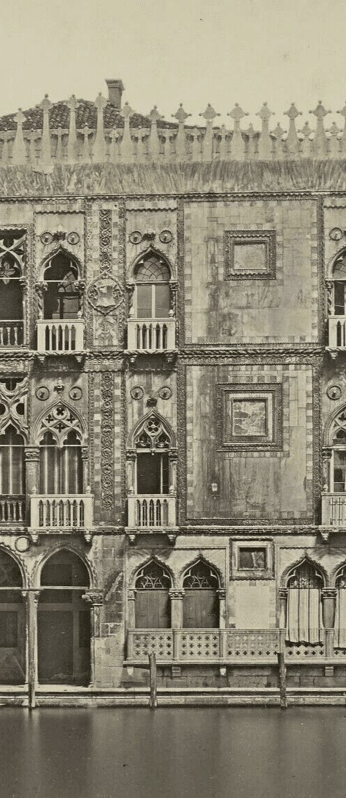 Antique Carlo Ponti (1820-1893) Palace of the Ca d'Oro Venice 1870 Photograph image 3