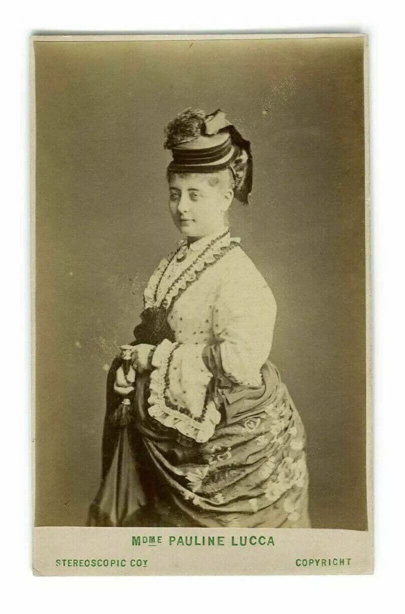 CDV Photographs LONDON STEREOSCOPIC CIE - Austrian Soprano Pauline Lucca c. 1870 image 3