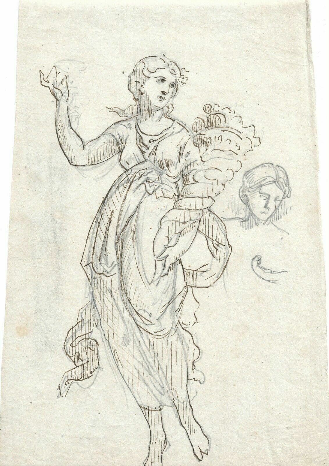 Drawing Woman Sculpture Goddess Ceres image 2