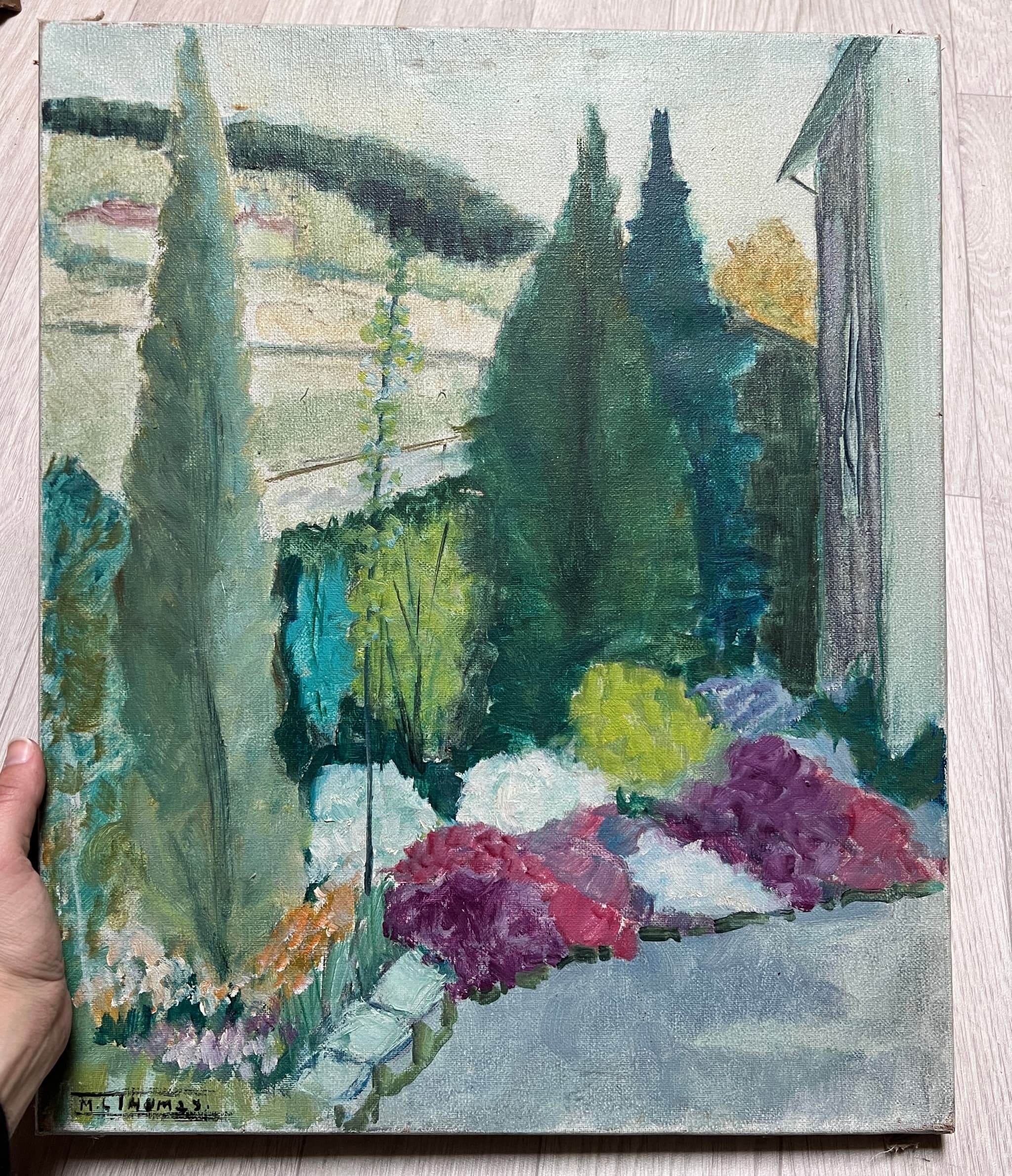 Painting Garden Landscape Flowers image 3