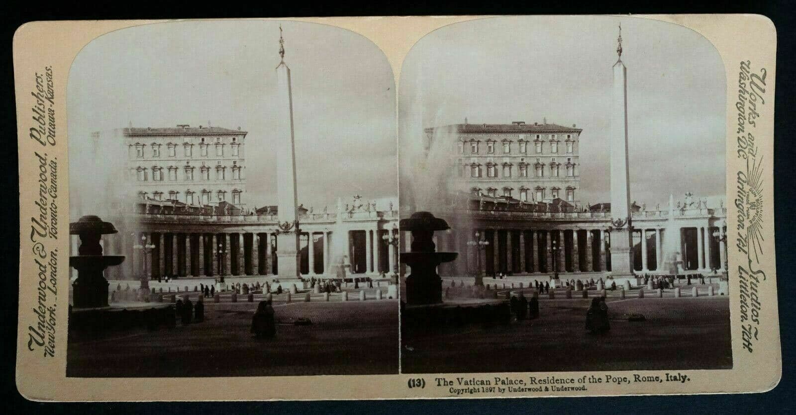 Vintage Stereoview Underwood & Underwood - 10 view of Italy c.1899 image 8