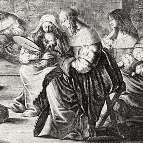 Antique Original Engraving The Wise and Foolish Virgins by Abraham Bosse image 2