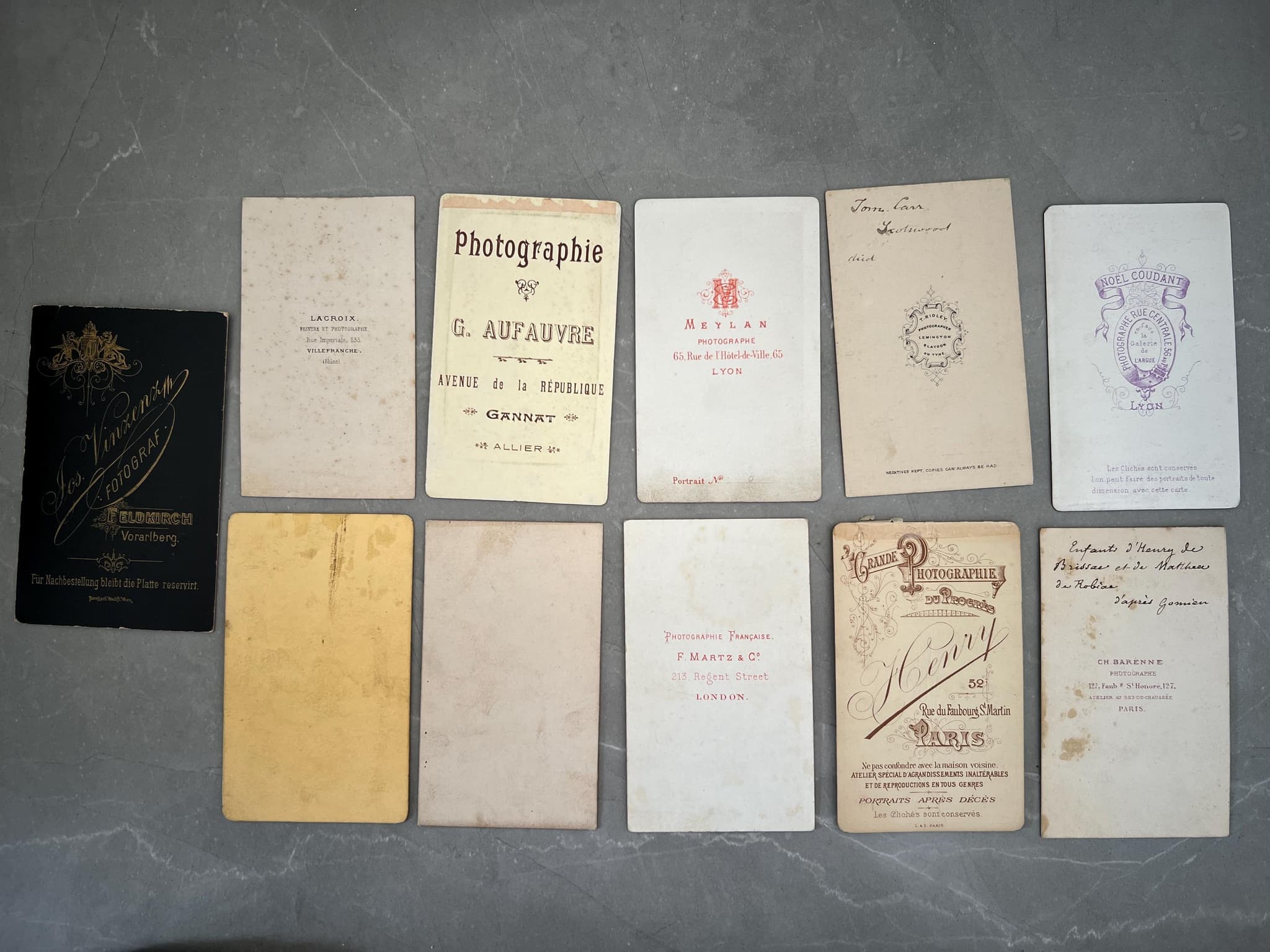 Lot of 10 Antique CDV Photos - 19th Century Children & Young Adults image 2