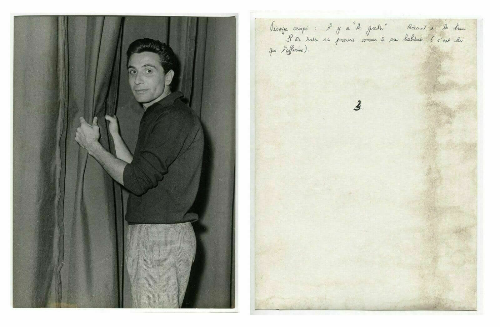 Vintage Photographs Reportage Gilbert Becaud, Olympia , Actor 22/09/1960 x7 image 6