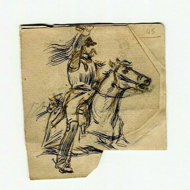Drawing Military Horse Rider with Napoleon Uniform image 2