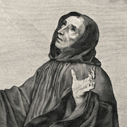 Old Vintage Etching Claude MELLAN (1598-1688) Saint Benoit image 2