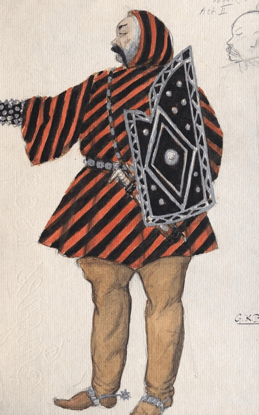 Vintage Drawing Georges Kugel BENDA (XIX-XX) Theater Murae Costumes signed image 1