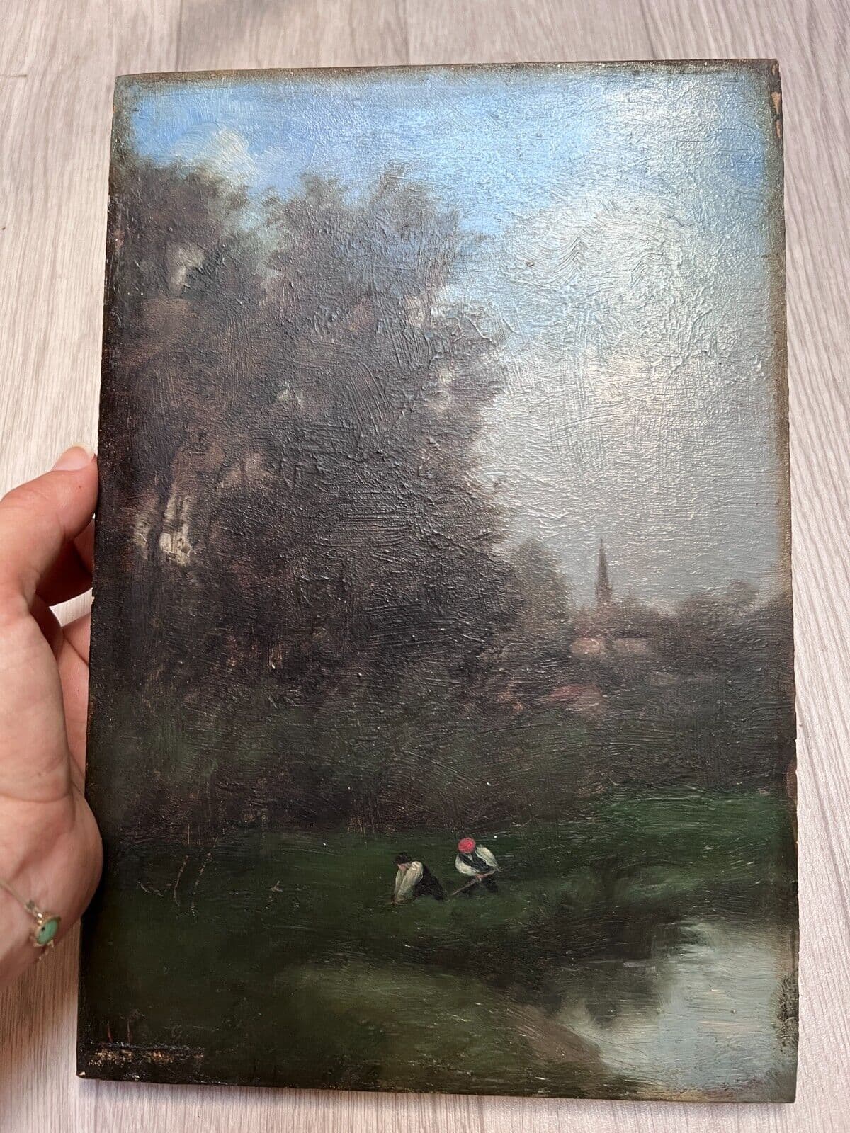 Painting by José FRAPPA (1854-1904) Landscape People image 2