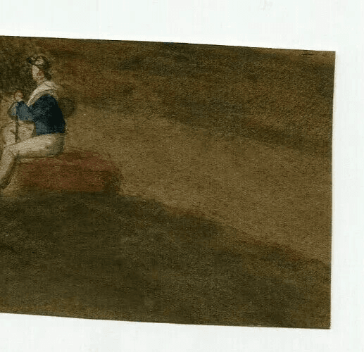 Antique Original Drawing 19th century - Characters, Genre Scene, Peasants image 3