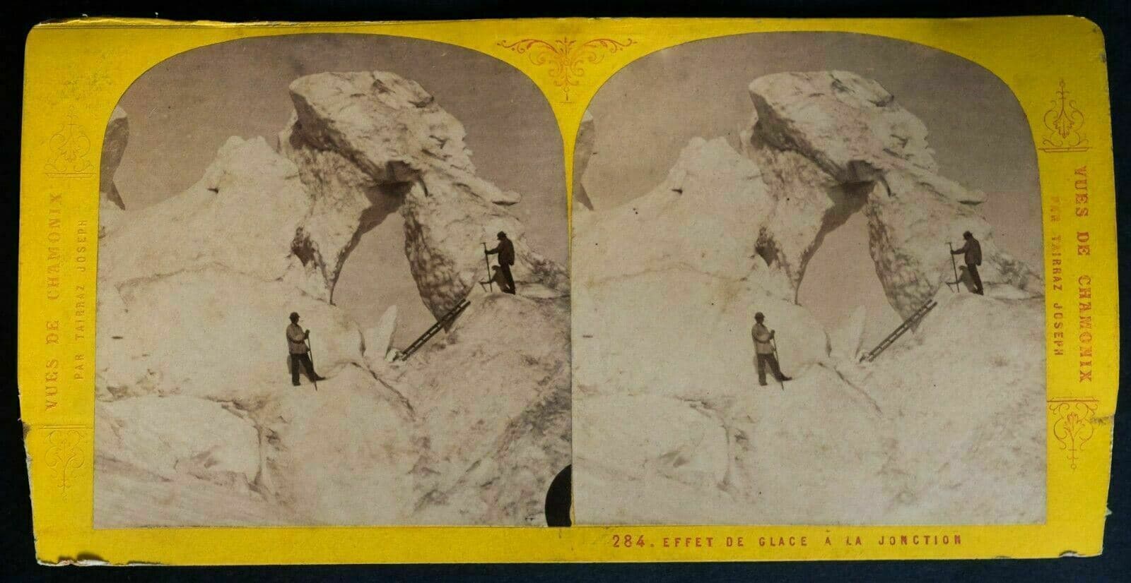Vintage Photographs Stereoview J. TAIRRAZ x 13 Views of Chamonix 1865 image 8