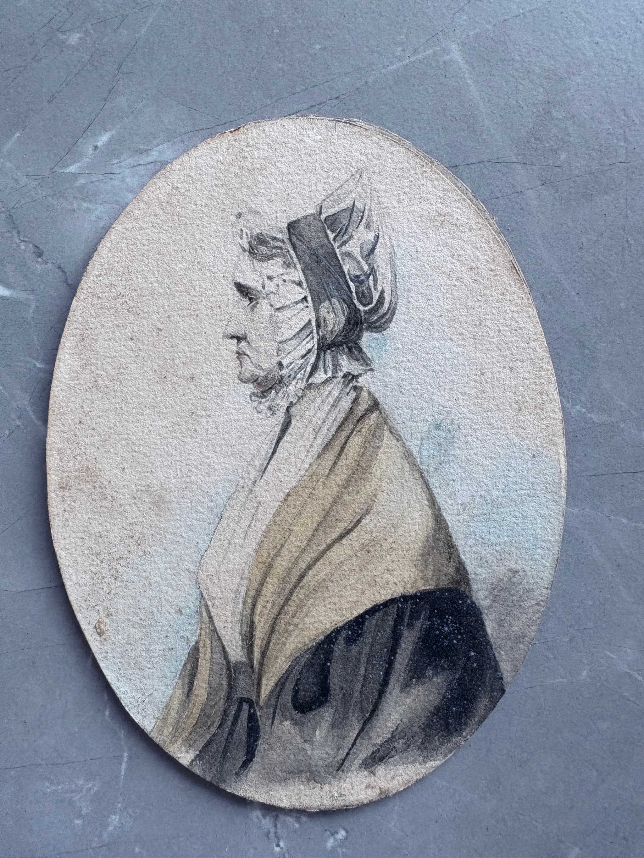 Antique Drawing Original signed John H II RECKNAGEL (1870-1940), Woman, Portrait image 1