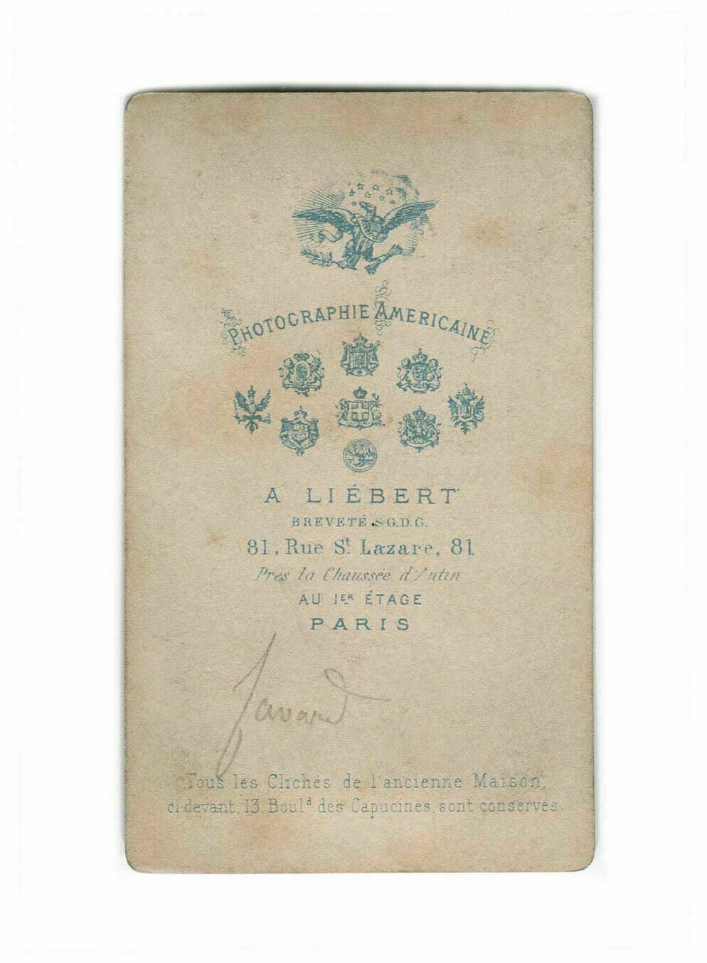 CDV Vintage Photographs A.LIEBERT - Marie Favart - OPERA c.1870 image 6