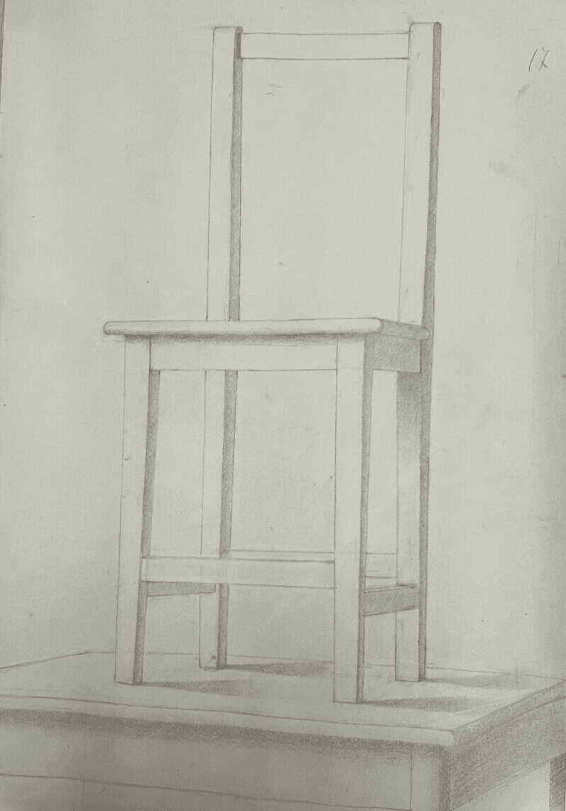 Antique Architecture Original Drawing Architecture, Chair, Sketch
