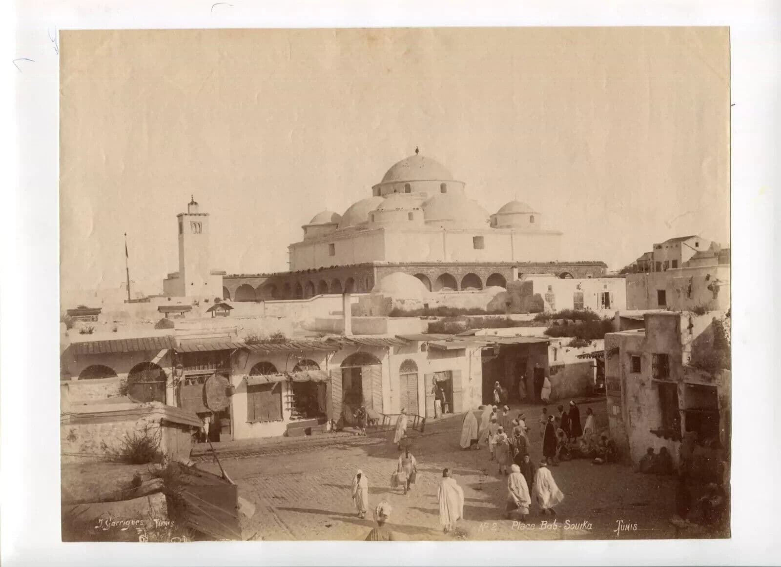 Vintage Photographs Africa, Orientalism,  Tunis, Place Bab-Souika image 3
