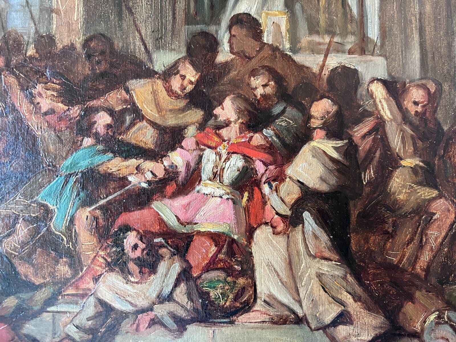 Painting Fights Scene and Figures