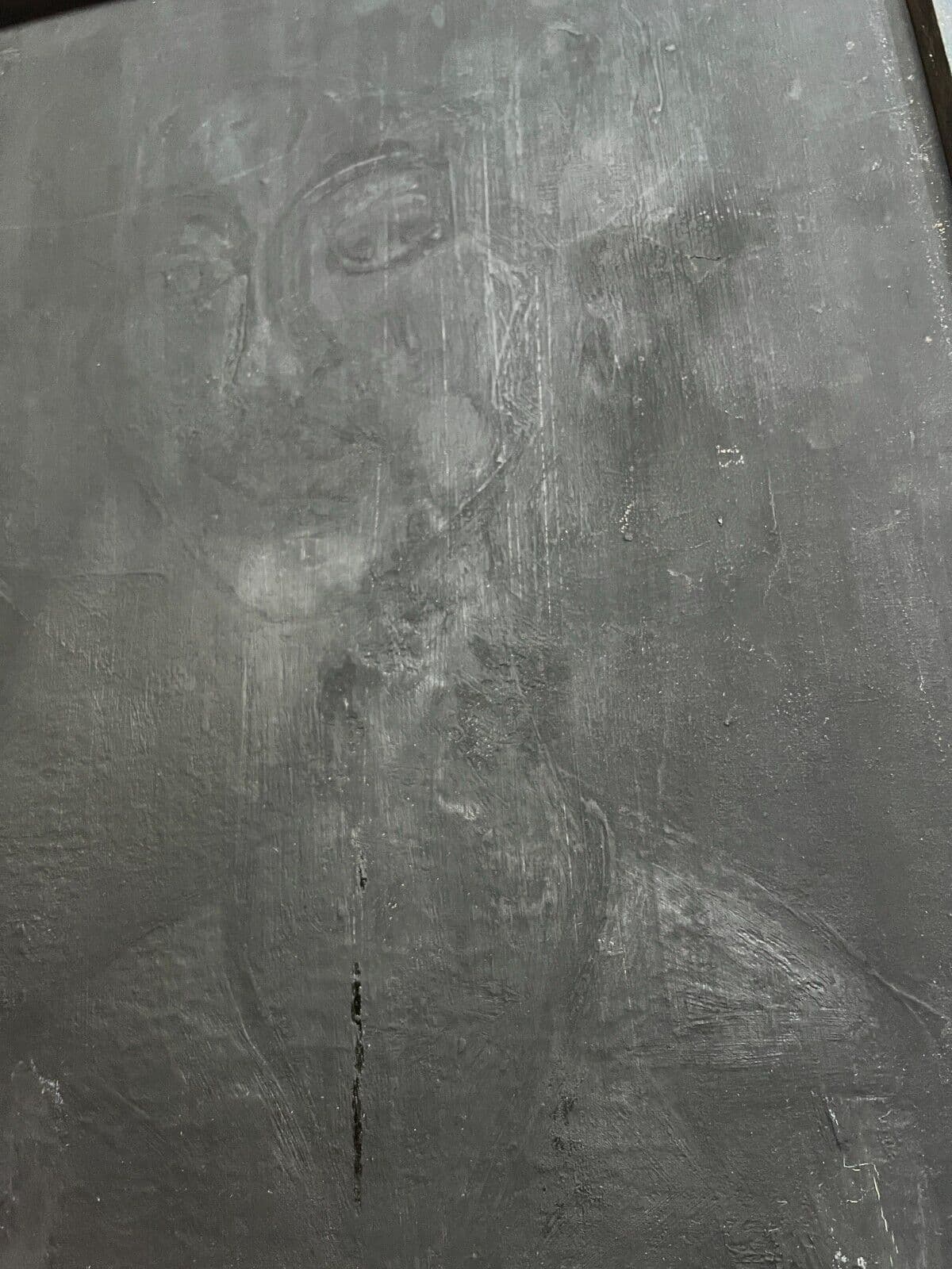 Antique Original Painting Abstraction, Portrait around BISSIÈRE image 7